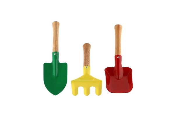 Gartenwerkzeug-Set für Kinder 3-teilig Metall/Holz