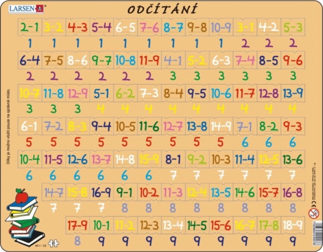 Puzzle Mathematik: Subtraktion 81 Teile