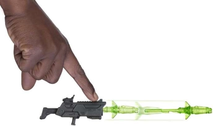 Action-Blaster mit neonfarbenem Projektil-Effekt