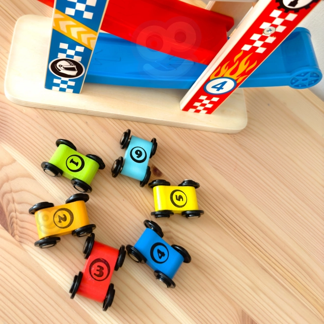 Tooky Toy Bunte Rutsche für Autos