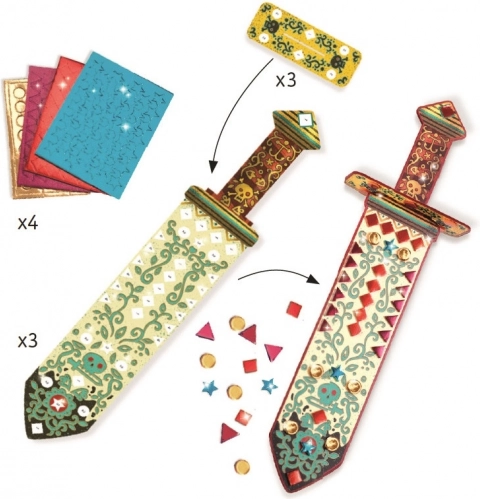 DJECO DIY glitzernde Schwerter für Ritter