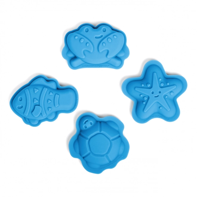 Bigjigs Toys Silikon Sandformen Blau Ocean