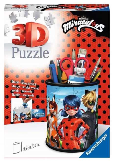 Ravensburger 3D Puzzle Ständer Zauberhafte Marienkäfer und Schwarze Katze 57 Teile