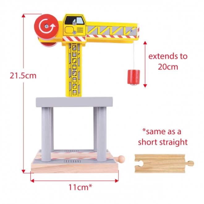 Bigjigs Rail Großer Gelber Kran