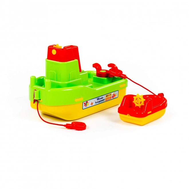 Schlepper + Boot – Grün