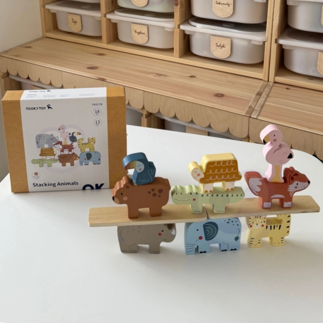 Holztiere Montessori 9 Stk von Tooky Toy