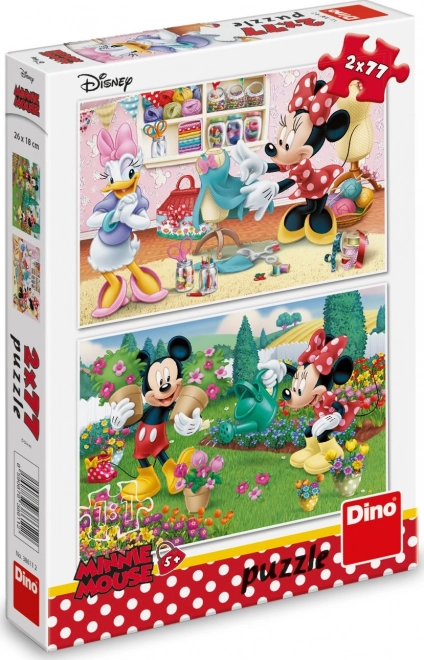 Dino Puzzle Fleißige Minnie 2x77 Teile