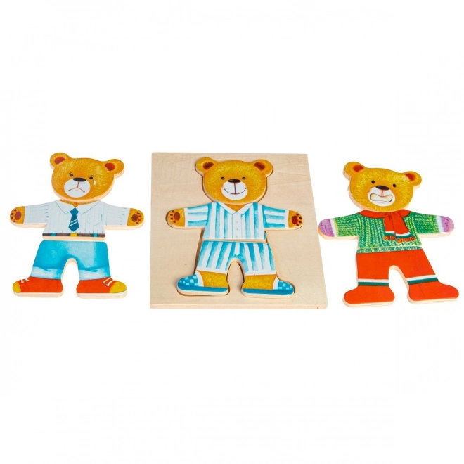 Holz-Puzzle Teddybär Junge