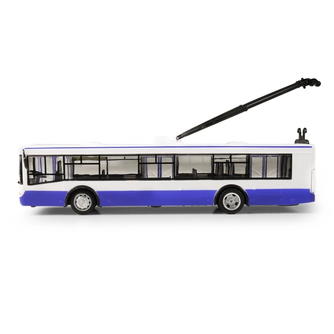 Trolleybus mit tschechischer Ansage 28 cm Blau