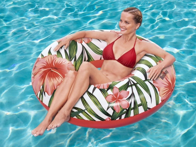 Doppelseitiger Schwimmring Bestway Tropical Palms – rosa