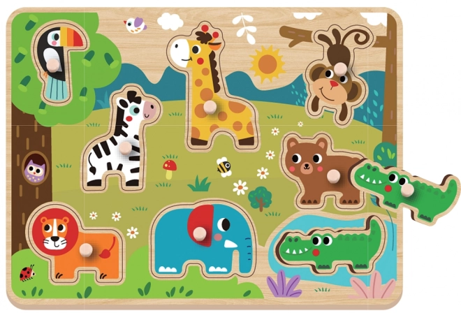 Safari Tiere Einlegeset Puzzle