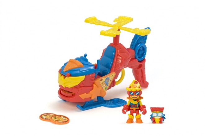 SuperThings Spielfigur mit Helikopter und Disc-Werfer