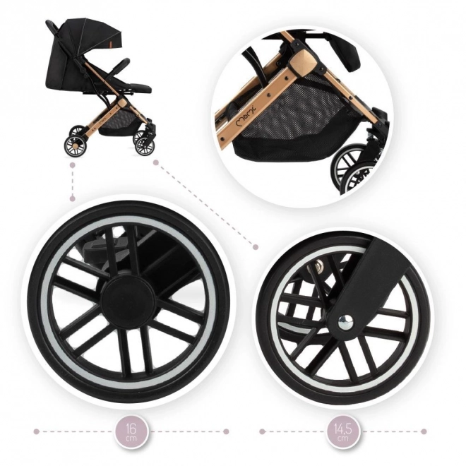 MoMi Kinderwagen Estelle Schwarz