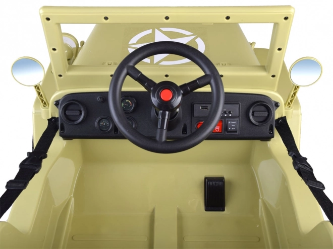 Fernsteuerbares Militärfahrzeug Willys – Beige