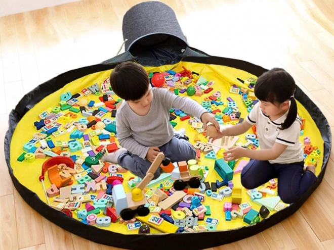 Spielzeugkorb mit Matte und Griffen