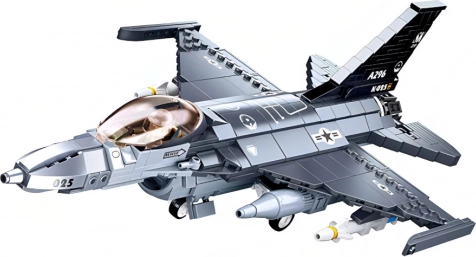Realistisches F-16-Jagdflugzeug mit detaillierter Bewaffnung