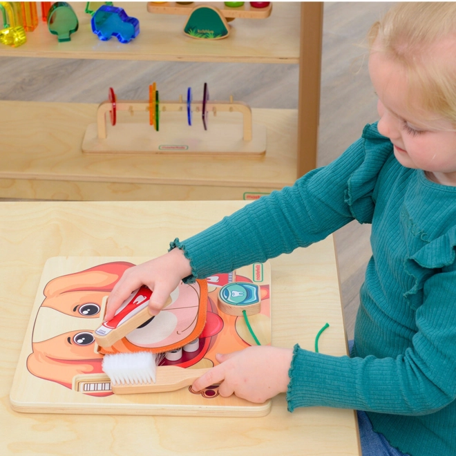 Masterkidz Lernen zur Mundhygiene mit Hund Montessori Wandtafel