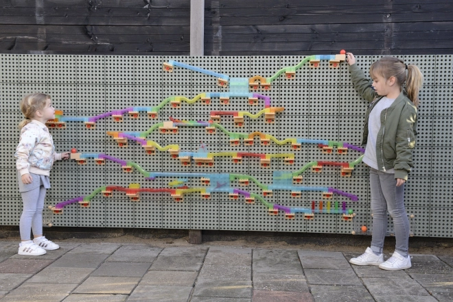 Masterkidz Baukasten-Set Kugelbahn Tafel STEM 440 Teile
