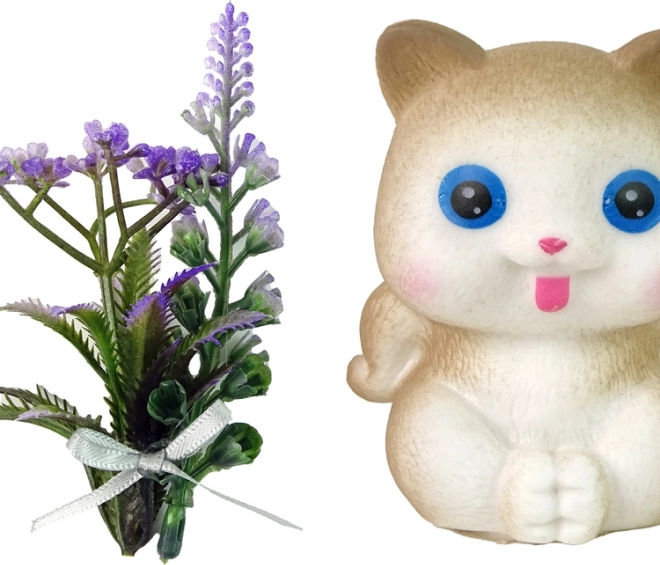Süße Accessoires: Kätzchen und Blumen