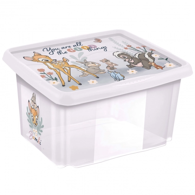 Aufbewahrungsbox mit Deckel 45l Bambi, transparent