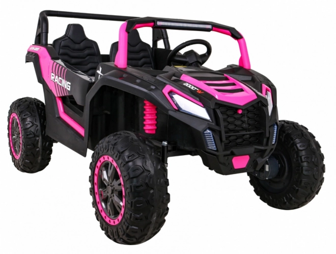 Buggy ATV Racing pro 2 Kinder + Antrieb 4x4 + Fernsteuerung + langsamer Start + MP3 LED – Rosa
