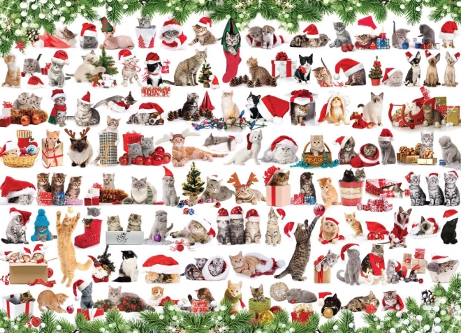 Puzzle Eurographics Weihnachtskatzen 1000 Teile