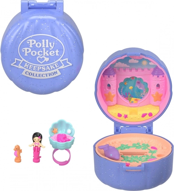Figuren Polly Pocket Set mit Ring Meerjungfrau