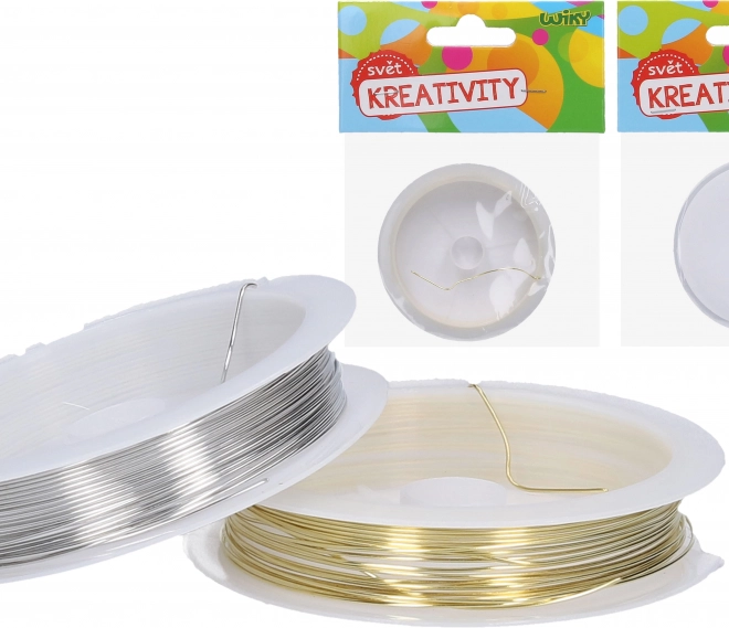 Perlendraht 0,6 mm, 4 m – gold- oder silberfarben
