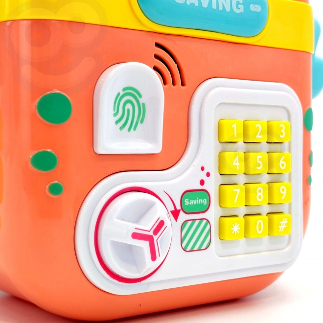 Elektronische Spardose Safe mit Pin-Code Krabbe Rucksack Orange
