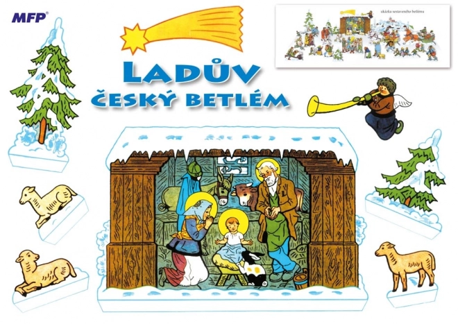 Klassische Ladův Weihnachtskrippe zum Basteln