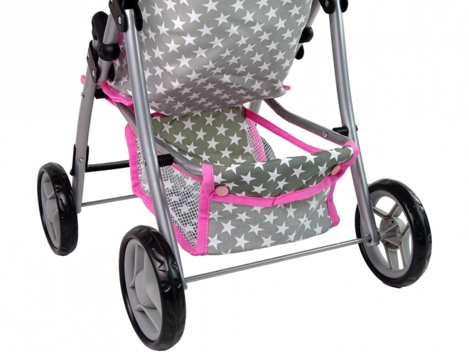 Puppenwagen Buggy Rosa Mit Sternen