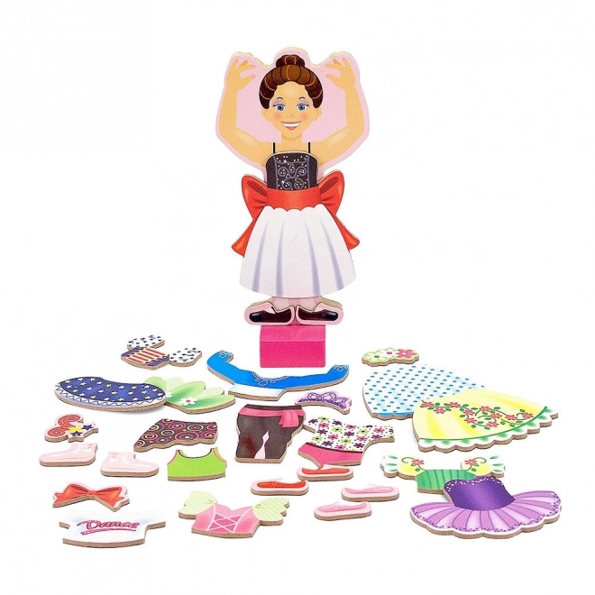 Magnetische Anziehpuppe Nina Ballerina