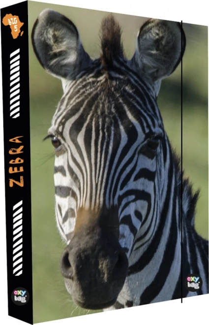 Großer A4-Schulheftordner Zebra