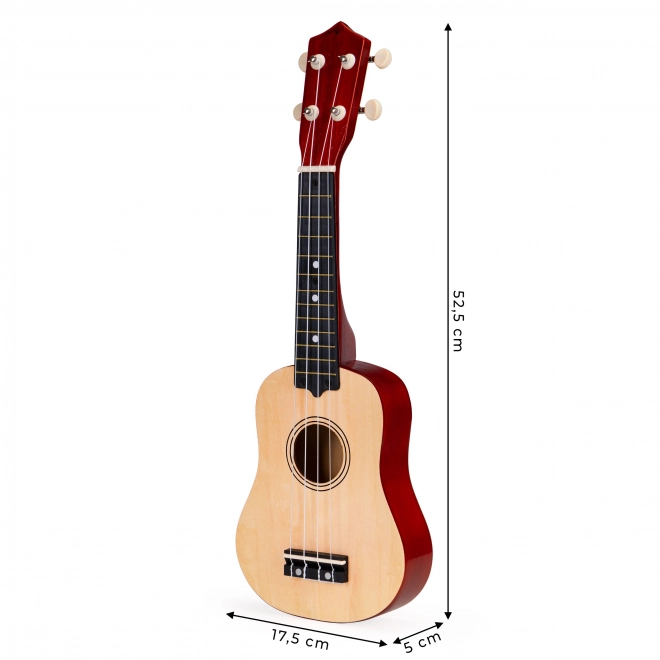 Kinder-Ukulele mit 4 Nylonsaiten aus Holz