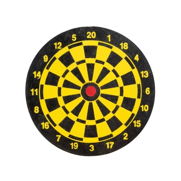 Zielscheibe mit 2 Dartpfeilen Durchmesser 16cm im Blister