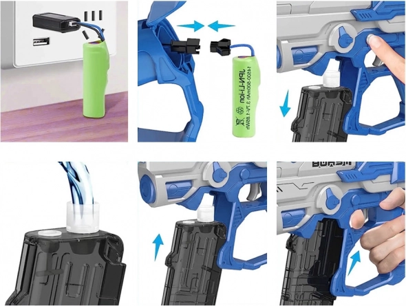 Elektrische Wasserpistole mit großer Reichweite