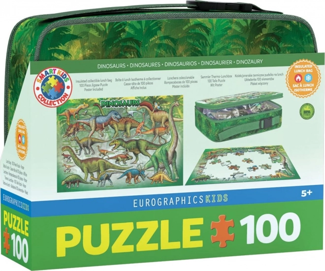 Eurographics Puzzle Dinosaurier mit Lunch-Box 100 Teile