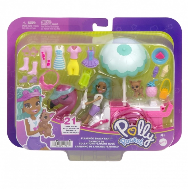 Polly Pocket Flamingo Snackwagen Set