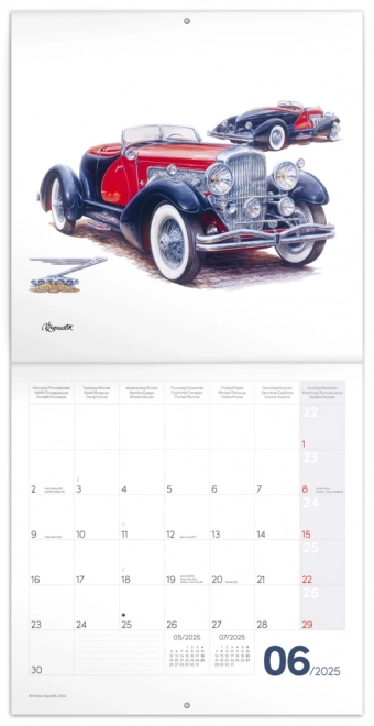 Notique Wandkalender Oldtimer – Václav Zapadlík, 2025