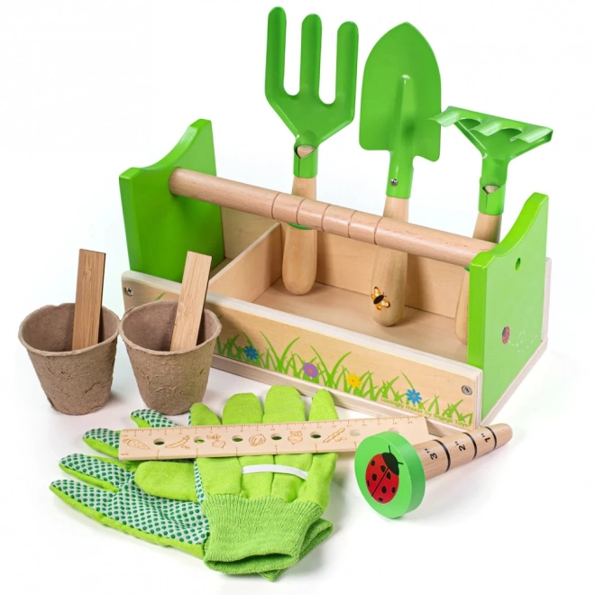 Bigjigs Toys Gartenset in Tragetasche