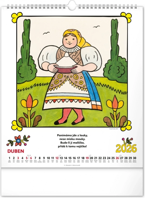 Wandkalender Josef Lada - Reime 2026