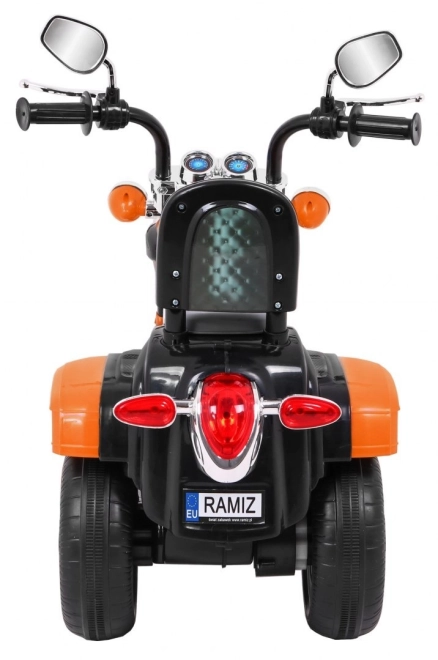 Kinder Elektromotorrad Chopper NightBike Weiß – orange