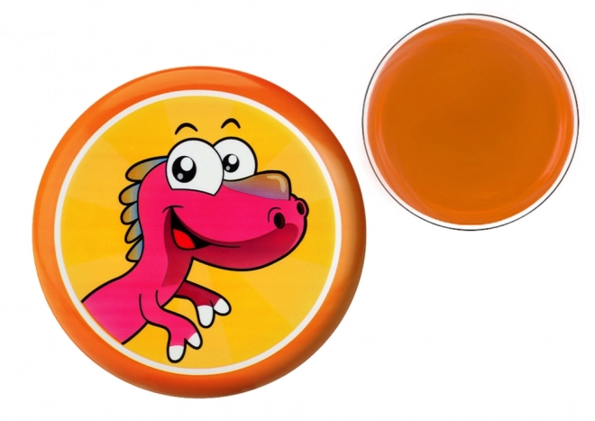 Frisbee mit Dinosaurier in Orange