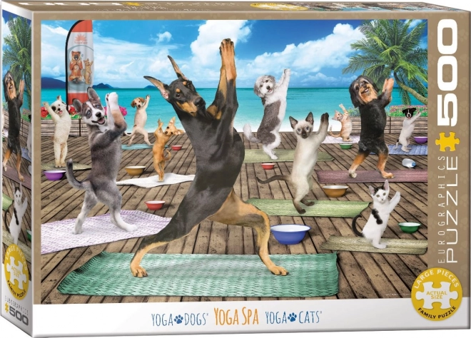Puzzle Yoga in den Thermen XL 500 Teile