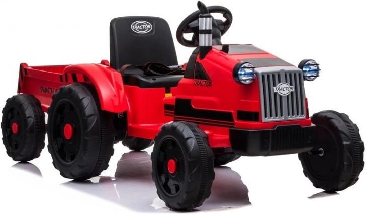 Elektrischer Traktor mit Anhänger rot