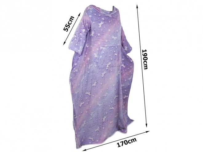 Leuchtende Fleece-Decke mit Ärmeln