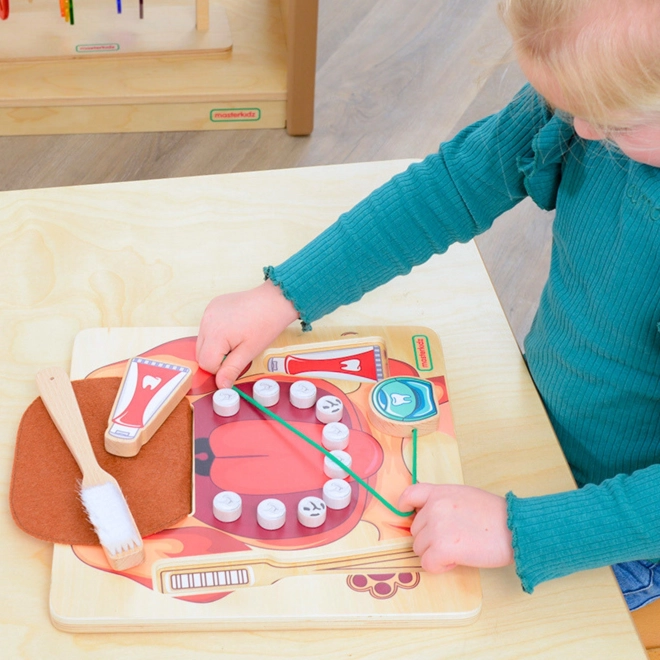 Masterkidz Lernen zur Mundhygiene mit Hund Montessori Wandtafel