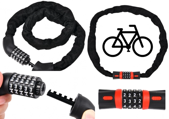 Fahrrad-Kabelschloss mit Zahlencode