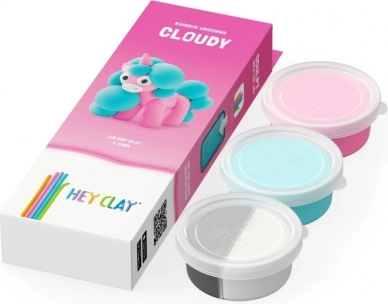 Knetmasse Hey Clay Einhörner 3 Packungen, Wolkig