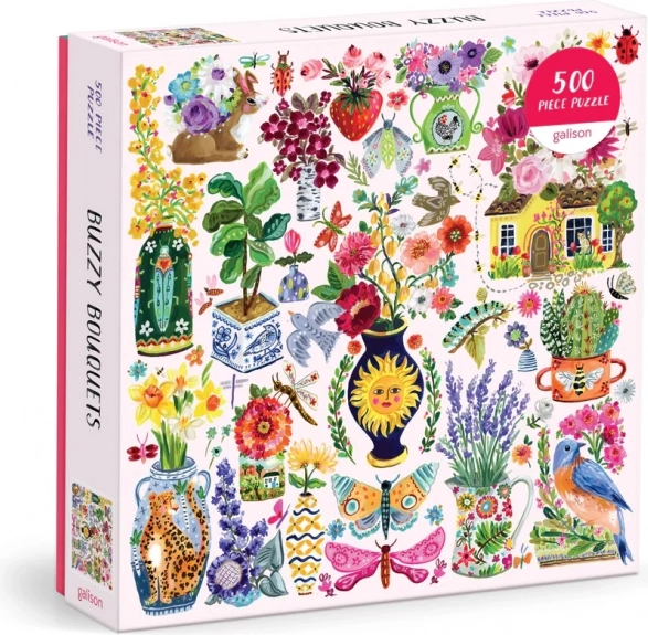 Galison Puzzle Blumen voller Leben 500 Teile